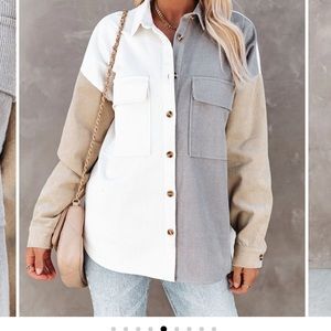 Colorblock The Sun Cotton Corduroy Shacket